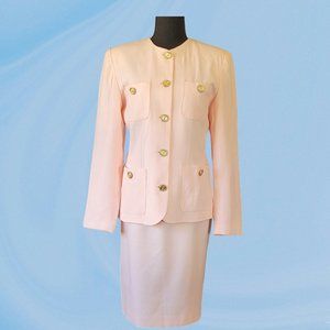 Vintage Pink 2 Piece Suit by Norton-McNaughton, Jacket size 8; Skirt size 10